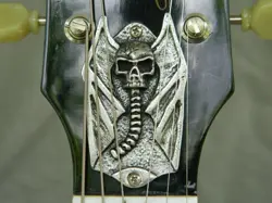 WINGED SKULL METAL TRUSS ROD COVER FITS GIBSON SG & LES PAUL GUITAR CUSTOM MADE