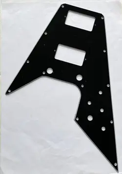 GUITAR PARTS GUITAR PICKGUARD FOR FIT GIBSON FLYING V STYLE 3 PLY BLACK