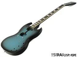 GIBSON USA SG STANDARD MODEL BODY W/ NECK, MAHOGANY, NITRO PELHAM BLUE BURST