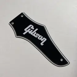 WIDE BEVEL 3 PLY BLACK TRUSS ROD COVER FOR EPIPHONE & GIBSON FIREBIRD WHITE LOGO