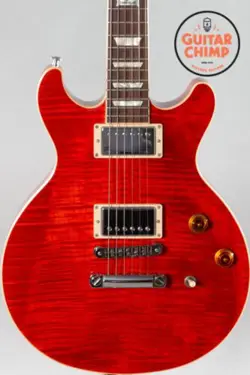 2014 GIBSON LES PAUL CLASSIC 120TH ANNIVERSARY DOUBLE CUTAWAY TRANS RED FLAMETOP