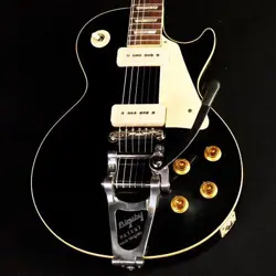 GIBSON CUSTOM SHOP 1956 LES PAUL STANDARD W BIGSBY VOS ALL EBONY S N:6 4091
