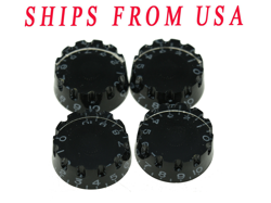 LP GUITAR KNURLED SPEED KNOBS 24 FINE SPLINE CONTROL KNOB FIT GIBSON LP BLACK