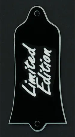 GUITAR TRUSS ROD COVER - CUSTOM ENGRAVED - FITS GIBSON - LIMITED EDITION - BLACK