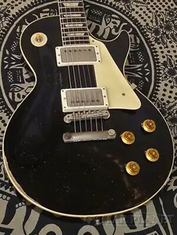 GIBSON CUSTOM SHOP ~LIMITED RUN~ MURPHY LAB 1958 LES PAUL STANDARD ALL EBONY HEA