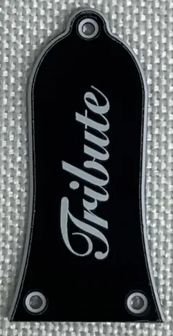 BLACK 3-PLY FOR FIT GIBSON LES PAUL PRINT TRUSS ROD COVER PLATE GUITAR PICKGUARD
