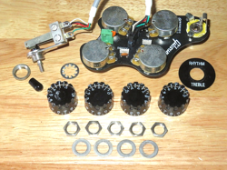 GIBSON 2014 USA NICKEL SG QUICK CONNECT ELECTRONIC CONTROL POTS HARNESS