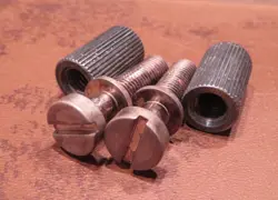 AGED TAILPIECE STUDS & BUSHINGS BRASS NICKEL FITS 1959 GIBSON HISTORIC LES PAUL