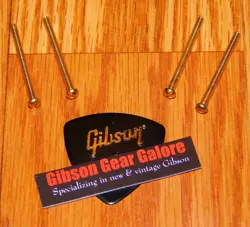 GIBSON LES PAUL PICKUP SCREWS GOLD MOUNTING GUITAR PARTS 4 SCREW SET HUMBUCKER F