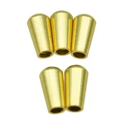 5PCS KAISH SAE 8-32 METAL TOGGLE SWITCH TIP CAP FITS GIBSON/SWITCHCRAFT GOLD