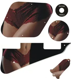KIT PICKGUARD SCRATCHPLATE GRAPHICAL COVERS GIBSON LES PAUL GUITAR RED LACE