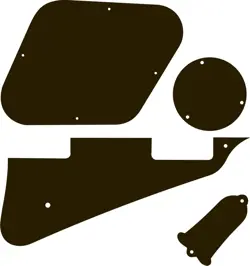 KIT PICKGUARD SCRATCHPLATE COVERS COVER GIBSON LES PAUL GUITAR BLACK ACRYLIC