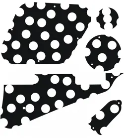 KIT PICKGUARD SCRATCHPLATE GRAPHICAL COVERS GIBSON LES PAUL GUITAR POLKA DOT NEW