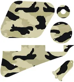 KIT PICKGUARD PICK GUARD GRAPHICAL  GIBSON LP LES PAUL GUITAR CAMOUFLAGE DESERT