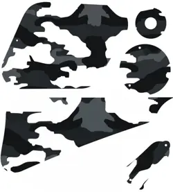 KIT PICKGUARD PICK GUARD GRAPHICAL GIBSON LP LES PAUL GUITAR CAMOUFLAGE WINTER