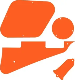 KIT PICKGUARD  SCRATCHPLATE COVER COVERS GIBSON LES PAUL GUITAR ORANGE ACRYLIC