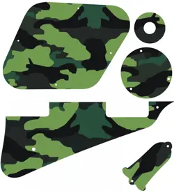 KIT PICKGUARD PICK GUARD GRAPHICAL GIBSON LP LES PAUL GUITAR CAMOUFLAGE FOREST