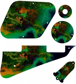 KIT PICKGUARD PICK GUARD GRAPHICAL 4 GIBSON LP LES PAUL GUITAR MISSISSIPPI DELTA