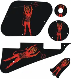 KIT PICKGUARD SCRATCHPLATE COVERS GIBSON LES PAUL ELECTRIC GUITAR DEMON GIRL