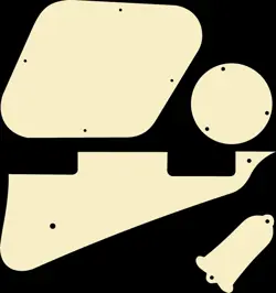 KIT PICKGUARD SCRATCHPLATE COVER COVERS GIBSON LES PAUL GUITAR IVORY ACRYLIC