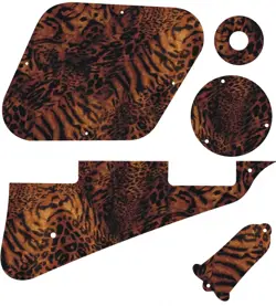 KIT PICKGUARD PICK GUARD GRAPHICAL GIBSON LP LES PAUL GUITAR LEOPARD PRINT DK