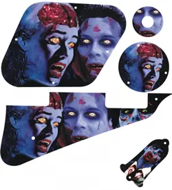 KIT PICKGUARD PICKGUARD GRAPHICAL  GIBSON LP LES PAUL GUITAR ZOMBIE INVASION