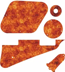 KIT PICKGUARD  SCRATCHPLATE GRAPHICAL COVERS GIBSON LES PAUL GUITAR INFERNO NEW