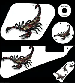 KIT PICKGUARD PICK GUARD GRAPHICAL COVERS GIBSON LP LES PAUL GUITAR SCORPION