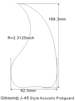 PICKGUARD ADHESIVE BACK