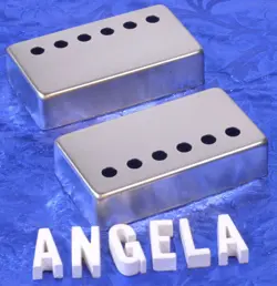 RAW NICKEL HUMBUCKING PICKUP COVERS FOR VINTAGE GIBSON PAF X2, #2XGRNC
