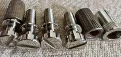 LOT OF LES PAUL LP SG STYLE TAILPIECE MOUNTING STUDS POSTS & ANCHORS CHROME #782