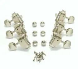 GROVER NICKEL 3 PER SIDE INLINE GUITAR TUNERS FOR VINTAGE GIBSON® 133N