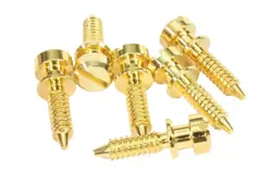 GOLD PLATED INTONATION SADDLE SCREWS FOR GIBSON WIRED ABR-1 BRIDGE, SET OF 6