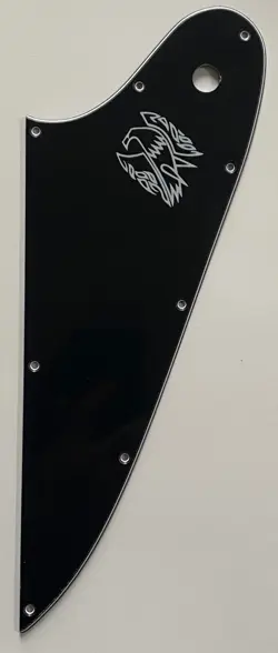 FOR FIT GIBSON FIREBIRD WHITE LOGO STYLE GUITAR PICKGUARD SCRATCH PLATE BLACK
