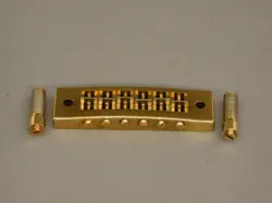 VINTAGE GIBSON L5S ELECTRIC GUITAR BRIDGE, GOLD PLATED