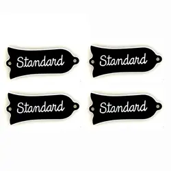 FOR 4 PCS GIBSON LES PAUL 'STANDARD' TRUSS ROD COVER PLATE , 2PLY BLACK