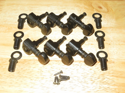 GIBSON 1987 USA GROVER BLACK INLINE EXPLORER TUNERS W/ MINI CRESCENT KEYS