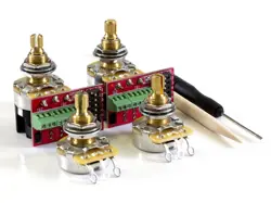 CTS POT PACK FOR GIBSON, 500K AUDIO, 2 VOLUME, 2 PUSH/PULL (PP02)