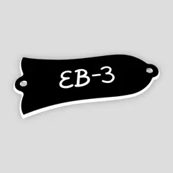 GUITAR PARTS FITS GIBSON LP 'EB-3' TRUSS ROD COVER PLATE , 2PLY BLACK