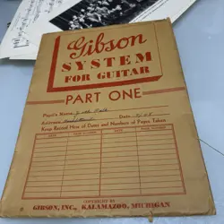 VINTAGE GIBSON SYSTEM FOR GUITAR 1939 INSTRUCTION BOOK PART ONE