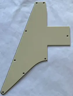 GUITAR PICKGUARD FOR GIBSON EXPLORER 76 REISSUE BLANK.3 PLY VINTAGE YELLOW