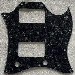 CUSTOM FOR GIBSON SG STANDARD FULL FACE STYLE GUITAR PICKGUARD 4-PLY BLACK PEARL