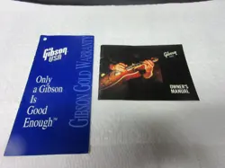 2012 GIBSON GUITAR OWNERS MANUAL LES PAUL AND BLANK WARRANTY PAMPHLET
