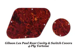 4-PLY TORTOISE REAR CAVITY CONTROL COVERS MADE FOR GIBSON LES PAUL LP PROJECT