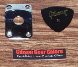 GIBSON EXPLORER JACK PLATE RELIC CHROME METAL CORD OUTPUT GUITAR PARTS CUSTOM  X