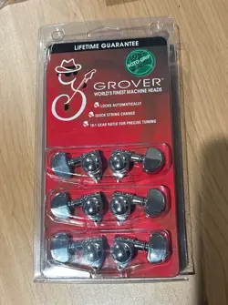 GROVER 502C ROTO-GRIP LOCKING TUNING PEG - 6 PIECES
