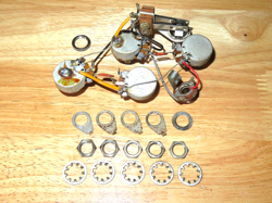 GIBSON 1965 NICKEL DUAL PICKUP MELODY MAKER ELECTRONIC CONTROL POTS HARNESS