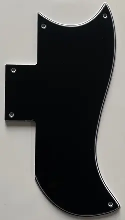FOR FIT GIBSON SG 61 REISSUE STYLE GUITAR PICKGUARD 4 PLY BLACK