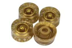 SPEED KNOBS GOLD W/ EMBOSSED NUMBERS FOR GIBSON LES PAUL 4PK