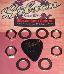 GIBSON LES PAUL NUT WASHER SET NICKEL CONTROL BOARD CTS POT STD GUITAR PARTS SG